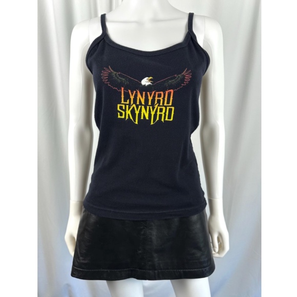 Vintage 1990’s 2000’s Lynyrd Skynyrd Black + Yellow + Orange Flying Eagle - M - Picture 1 of 9